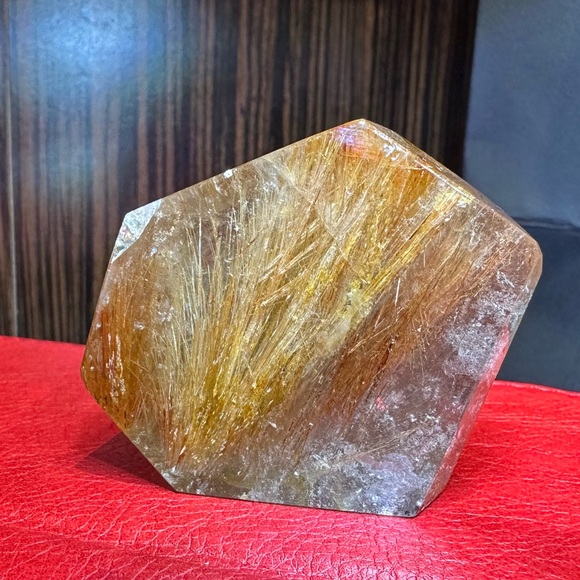 Copper Rutilated Quartz natural gemstone crystal - Picture 3 of 12